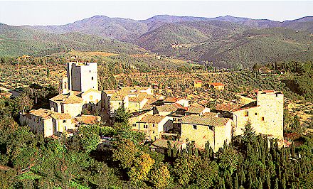 view of Gaiole in Chianti